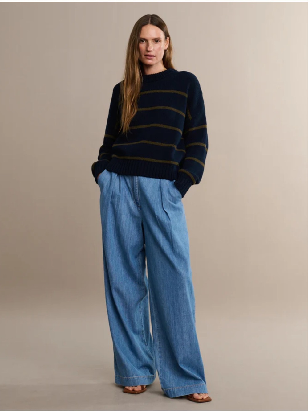 NEW Jenni Kayne Newport Trouser Denim Pant Size 14